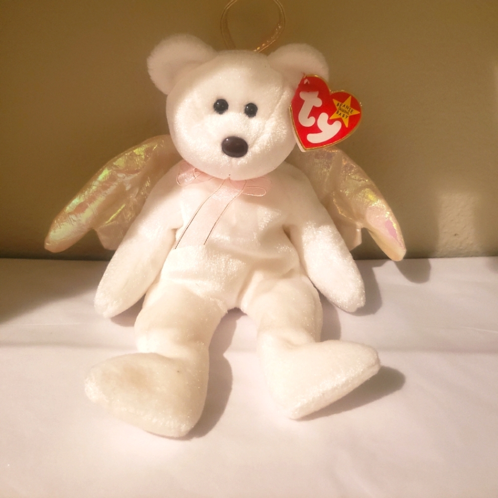 Retired TY Beanie Baby Bear Halo 1998